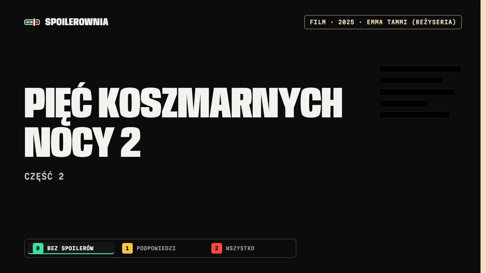 Pięć koszmarnych nocy 2 - okładka Spoilerowni