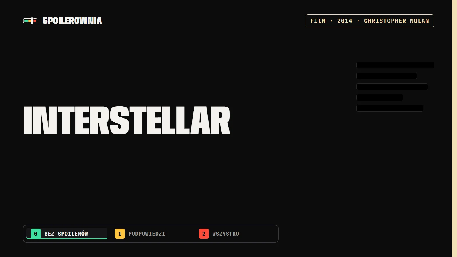 Interstellar - okładka Spoilerowni